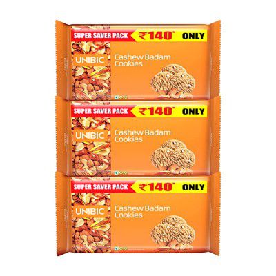 Unibic Cashew Badam Cookie - 500g (Pack of 3)