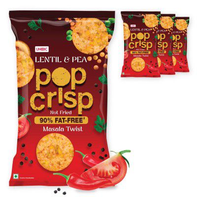UNIBIC LENTIL & PEA POP CRIPS (HERB) 12 X 4 X 40G