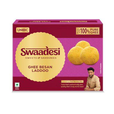 Unibic Swaadesi Ghee Besan Laddoo 180 gm Pack