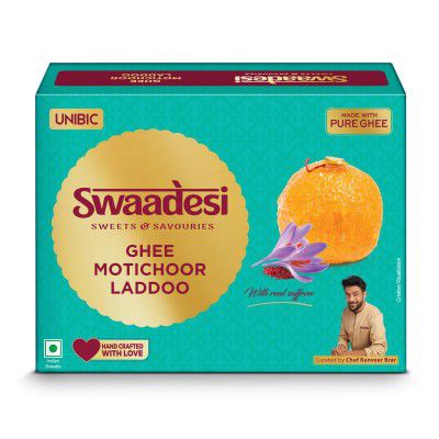 Unibic Swaadesi Ghee Mothichoor Laddoo - Fasting Special