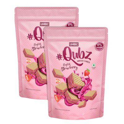 Unibic Wafer Qubz Strawberry - 300gm