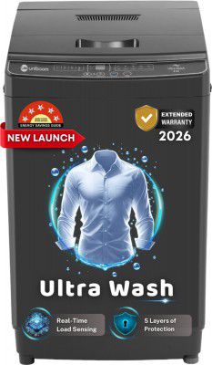 Uniboom 8 kg Ultra Wash | 10 Smart Programs | AI Load Balancer | HD Motor | Detergent Dispenser Fully Automatic Top Load Black (UBFA-80IA-P4B)