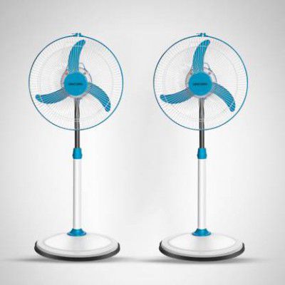 Unicorn Pedestal fans 3 Star 400 mm 3 Blade Pedestal Fan  (Ultra High Speed | BLUE | Pack of 2)