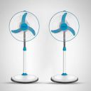 Unicorn Pedestal fans 3 Star 400 mm 3 Blade Pedestal Fan  (Ultra High Speed | BLUE | Pack of 2)...