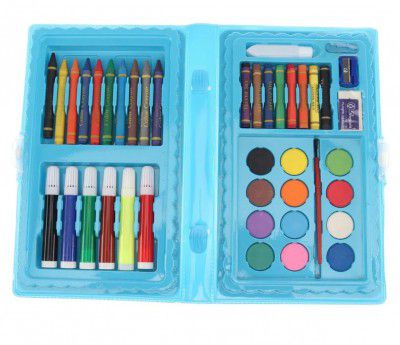 Unicorn Printed 42-Piece Kids Art Set | Drawing & Painting Color Kit