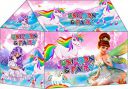 Unicorn Themed Tent House Indoor-Outdoor Set for Kids (95 * 72 * 102 cm) (Unicorn Tent House)...