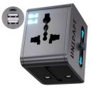 Unidapt Universal Travel Adapter 15W, 3A 2xUSB & 3A 1xType C Ports, for US, UK, Europe, AU, Worldwide AC Outlet Plugs Adapters (Model-2)...