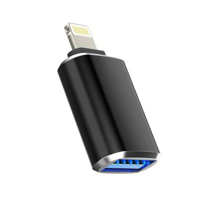 UNIGEN® Lightning Male to 3.0 USB A Female OTG Adapter Compatible and Other Series - Black