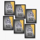 UNIQPAL Wood Wall Photo Frame (Black, 6 Photo(s), A4 SIZE PHOTO)...