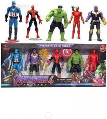 UNISAFE COLLECTION Avengers Toys Set - Captain America, Ironman, Hulk, Ant Man and Thor (Multicolor)