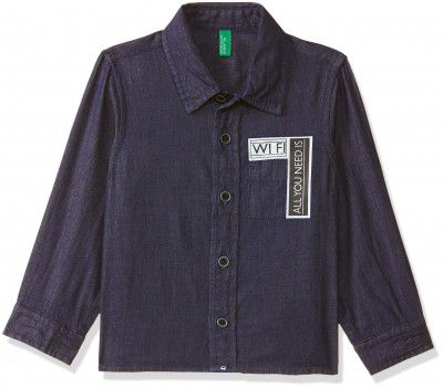 United Colors of Benetton Baby Boys' Plain Regular Fit Shirt
