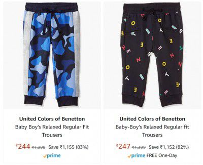 United Colors of Benetton Boys Joggers up to 83% off