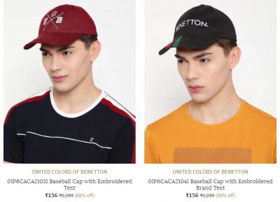 UNITED COLORS OF BENETTON Caps Starts ₹156
