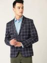 United Colors of Benetton Checkered Single Breasted Casual Men Blazer...