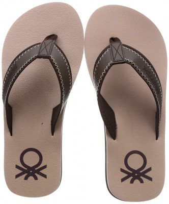 United Colors of Benetton Men Brown Flip-Flops-6 UK (40 EU) (19A8CFFPM474I)