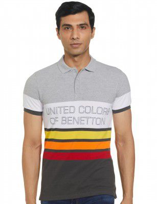 United Colors of Benetton Men Cotton Solid Regular Fit Polo Shirt