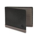 United Colors of Benetton Men RFID Protected Barbon Slimfold Wallet - Black, No. of Card Slot: 8 | Saffiano Textured Slimfold Wallet with Side Closure | Leather...