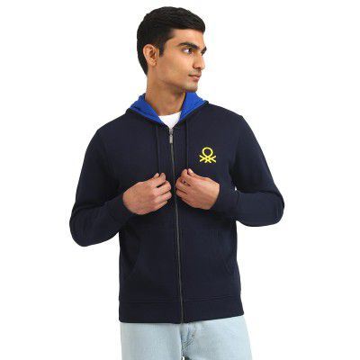 United Colors of Benetton Men's Cotton Hooded Neck Sweatshirt