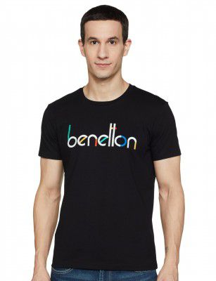 UNITED COLORS OF BENETTON Men's Cotton Regular Fit T-Shirt, Small