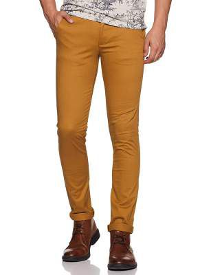United Colors of Benetton Men's Slim Fit Formal Trousers (18P4CTWB7029I_Rust_36)