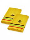 United Colors of Benetton Pack Of 2 Yellow Solid 450 GSM Cotton Hand Towel...