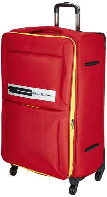 United Colors of Benetton Polyester 70 cms Red Softsided Check-in Luggage