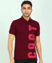 United Colors of Benetton  Printed Men Polo Neck Red, Maroon T-Shirt...