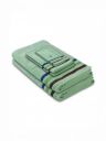 United Colors of Benetton Green & Blue Striped Cotton 450 GSM Towel Set...