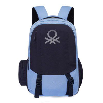 United Colors of Benetton Turf 24L Laptop Backpack - Blue+Navy
