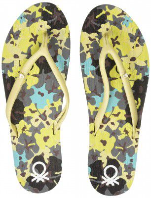 United Colors of Benetton Women Black Flip-Flops-3 UK (36 EU) (19A8CFFPL429I)