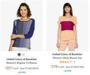 United Colors of Benetton Women's Clothing Upto 85% Off...
