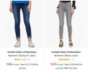 United Colors of Benetton Womens Fit Jeans up to 85% off...