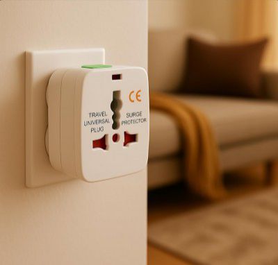 Universal Charger Adapter 224+ Countries Support Travel Adapter International All in One Worldwide International Travel Adapter (White)