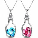 University Trendz Gold Plated Alloy Gold Plated and Austria Crystal Pendant for Womens & Girls (Set of 2) - (Silver)...