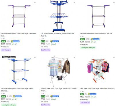 Unizone Cloth Dryer Stands Starts ₹749