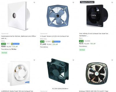 Unleash Exhaust Fans upto 80% off starting From Rs.249