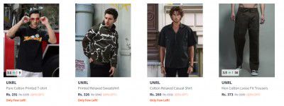UNRL Clothing Upto 84% Off