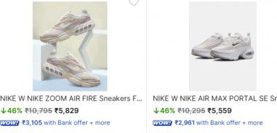 UP TO 50% OFF + Extra 20% Off On Buying 3 Shoes + Extra 10% Off On Prepaid + Coupons on Product Page