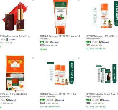 Up to 70% OFF - Biotique Beauty And Grooming Products