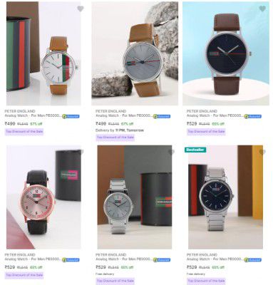Flipkart : Upto 77% OFF - Peter England Watches | For Men