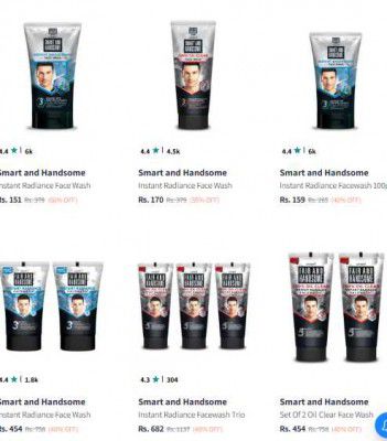 Myntra : Up to 72% OFF - Smart And Handsome Face Wash Cleanser