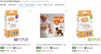 UP TO 71% OFF | Coo Coo Baby Diapers