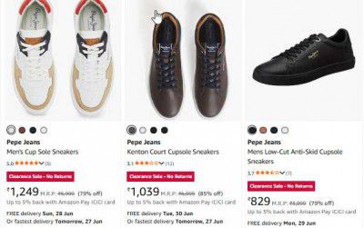 UP TO 85% OFF | PEPE JEANS Sneakers FOR MEN
