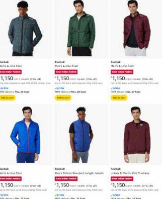 Up TO 79% OFF | Reebok Mens Jackets