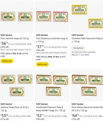 UP TO 85% OFF | S2M Herbal Soap