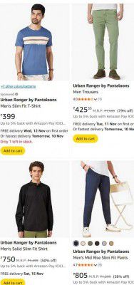 UP TO 79% OFF | Urban Ranger by Pantaloons Men's Clothing