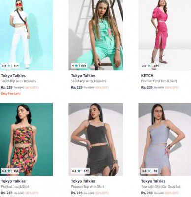 UP TO 90% OFF | Tokyo Talkies Co Ord Set For Women