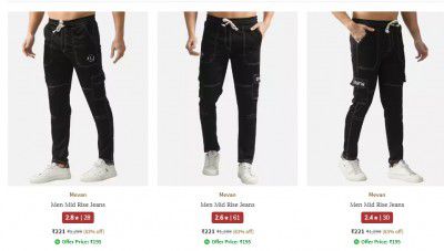 Up to 88% Off ON Men Jeans |Start At Rs 221