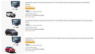 Up to 90% off on AutokraftZ Rear View Kit With LCD
