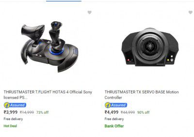 Up to 90% off on Thrustmaster Gaming Accessories